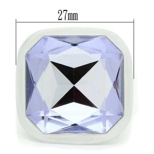 VL013 - Resin Ring with Synthetic Acrylic in Light Amethyst - Alamode - Flyclothing LLC