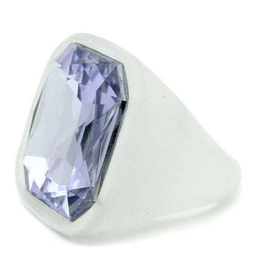 VL013 - Resin Ring with Synthetic Acrylic in Light Amethyst - Alamode - Flyclothing LLC