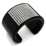 VL025 - Resin Bangle with Top Grade Crystal in Clear - Alamode - Flyclothing LLC