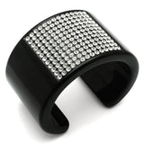 VL025 -  Resin Bangle with Top Grade Crystal  in Clear - Alamode