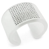 VL026 - Resin Bangle with Top Grade Crystal in Clear - Alamode - Flyclothing LLC