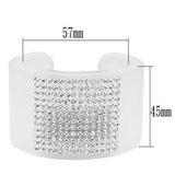 VL026 - Resin Bangle with Top Grade Crystal in Clear - Alamode - Flyclothing LLC