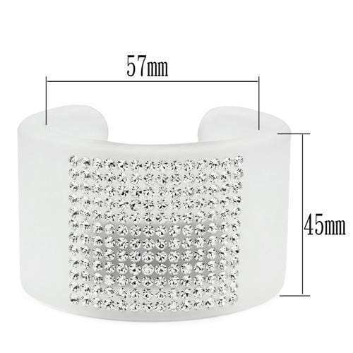 VL026 - Resin Bangle with Top Grade Crystal in Clear - Alamode - Flyclothing LLC