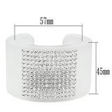 VL026 -  Resin Bangle with Top Grade Crystal  in Clear