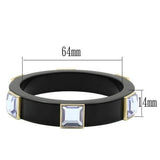 VL031 - IP Gold(Ion Plating) Brass Bangle with Synthetic Acrylic in Light Amethyst - Alamode