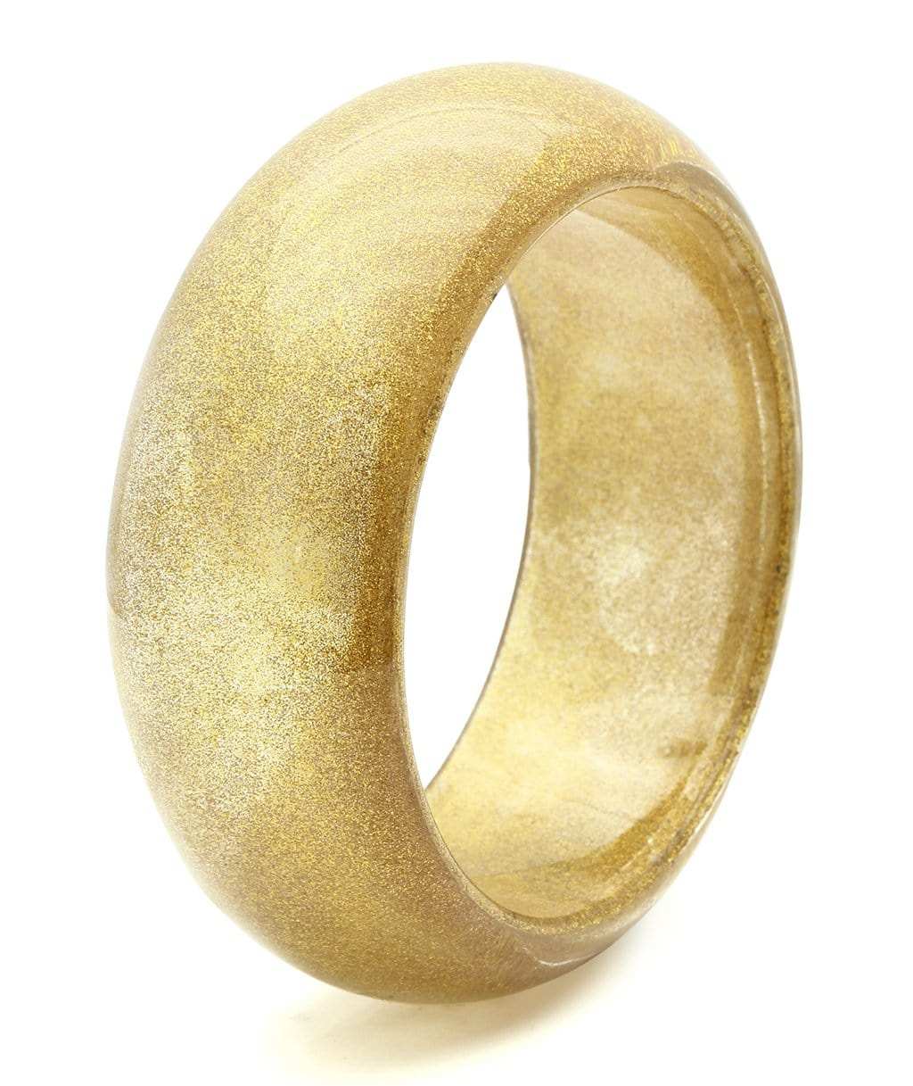 VL037 - Resin Bangle with Synthetic Synthetic Stone in Brown - Alamode - Flyclothing LLC
