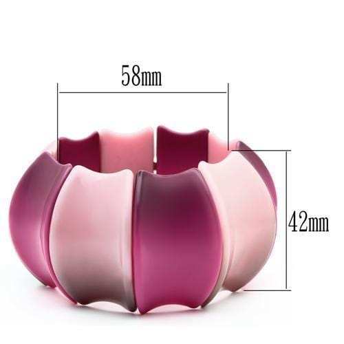 VL038 - Resin Bracelet with Synthetic Synthetic Stone in Multi Color - Alamode - Flyclothing LLC