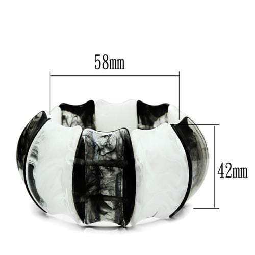 VL039 - Resin Bracelet with Synthetic Synthetic Stone in Multi Color - Alamode - Flyclothing LLC