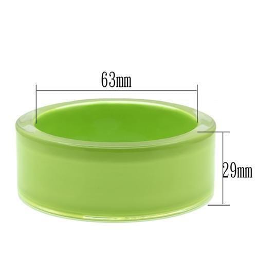 VL041 -  Resin Bangle with Synthetic Synthetic Stone in Peridot