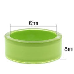VL041 -  Resin Bangle with Synthetic Synthetic Stone in Peridot