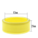 VL042 -  Resin Bangle with Synthetic Synthetic Stone in Citrine Yellow - Alamode