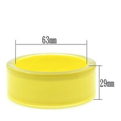 VL042 -  Resin Bangle with Synthetic Synthetic Stone in Citrine Yellow