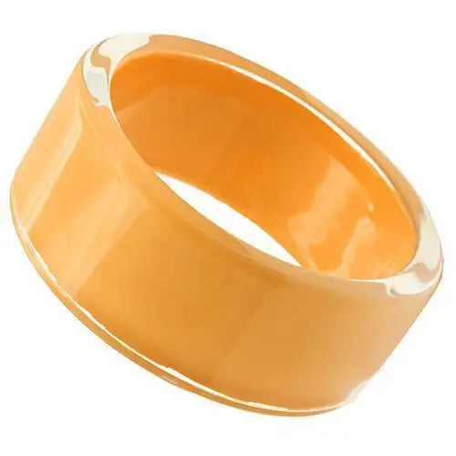 VL043 - Resin Bangle with Synthetic Synthetic Stone in Orange - Alamode - Flyclothing LLC