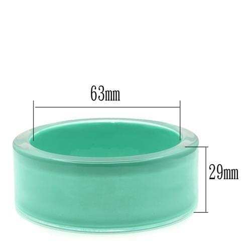 VL044 - Resin Bangle with Synthetic Synthetic Stone in Emerald - Alamode - Flyclothing LLC