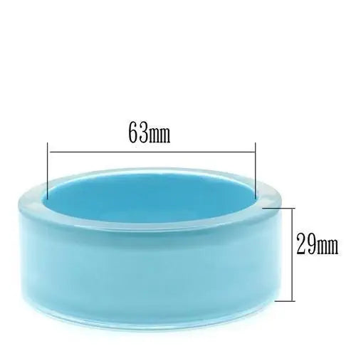 VL045 - Resin Bangle with Synthetic Synthetic Stone in Sea Blue - Alamode - Flyclothing LLC