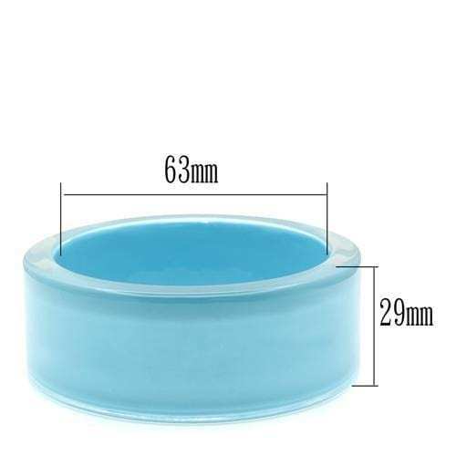 VL045 - Resin Bangle with Synthetic Synthetic Stone in Sea Blue - Alamode - Flyclothing LLC