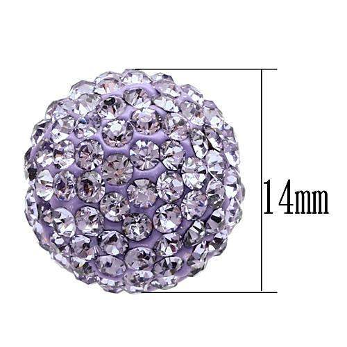 VL056 - Rhodium Brass Chain Pendant with Top Grade Crystal in Light Amethyst - Alamode - Flyclothing LLC