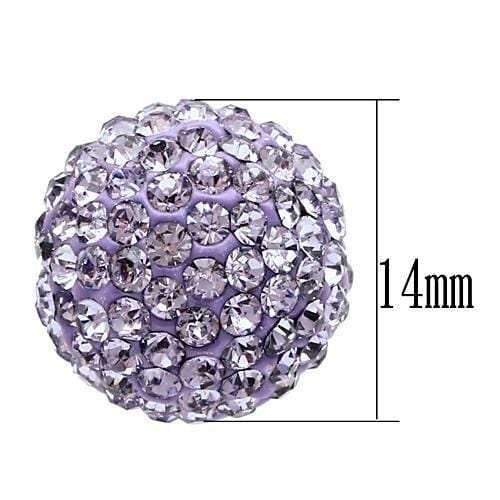 VL056 - Rhodium Brass Chain Pendant with Top Grade Crystal in Light Amethyst - Alamode - Flyclothing LLC