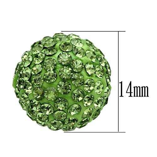 VL060 - Rhodium Brass Chain Pendant with Top Grade Crystal in Emerald - Alamode - Flyclothing LLC