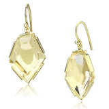 VL066 - IP Gold(Ion Plating) Brass Earrings with Synthetic Synthetic Stone in Clear - Alamode