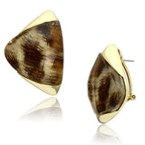 VL077 - IP Gold(Ion Plating) Brass Earrings with Synthetic Synthetic Stone in Animal pattern - Alamode