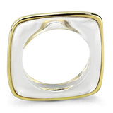VL081 - IP Gold(Ion Plating) Brass Ring with Synthetic Synthetic Stone in Clear - Alamode