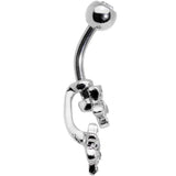 Clear Gem Field of Flowers Dangle Belly Ring - BodyCandy - Flyclothing LLC