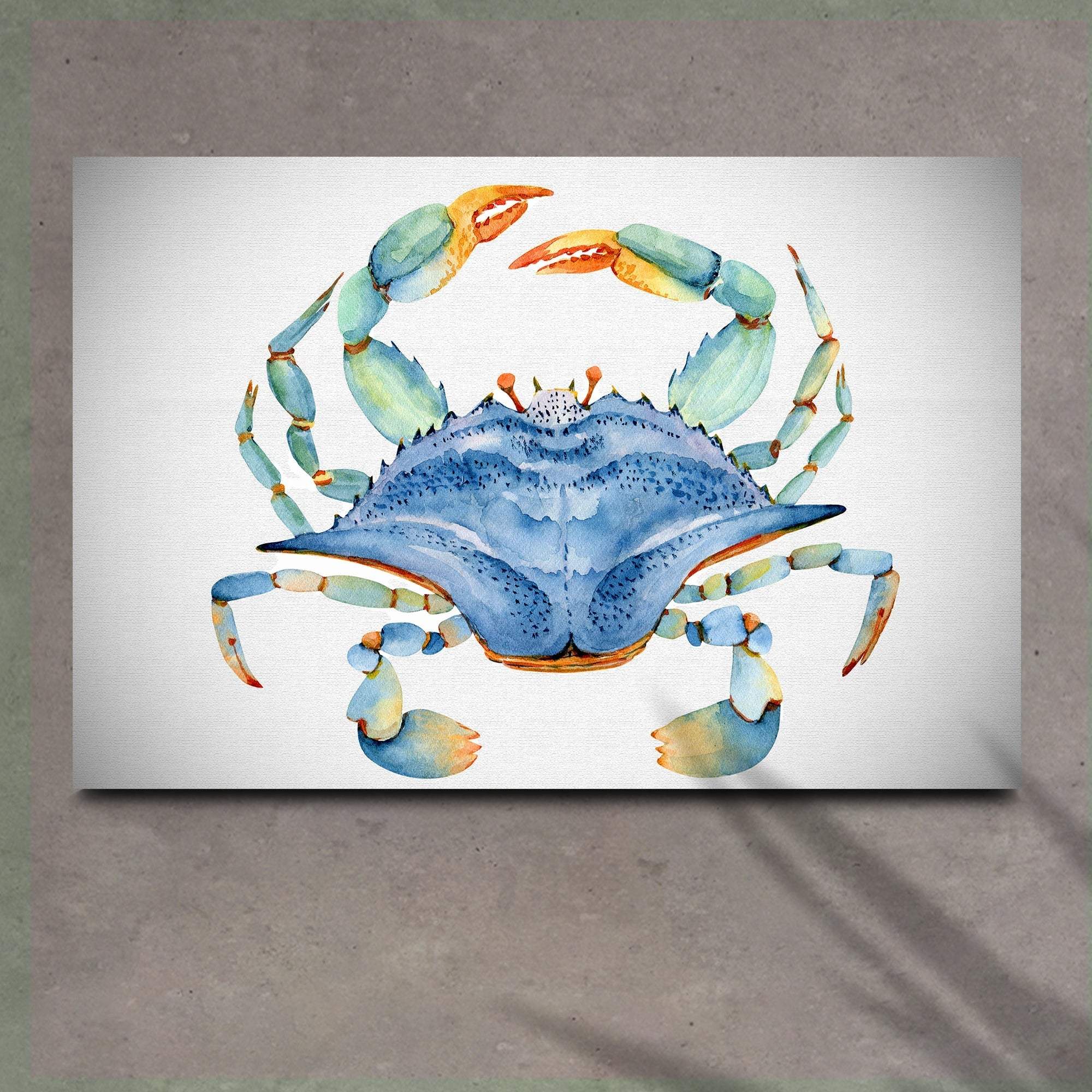Crab Watercolor Canvas Wall Art IV - Tailored Canvases - Flyclothing LLC