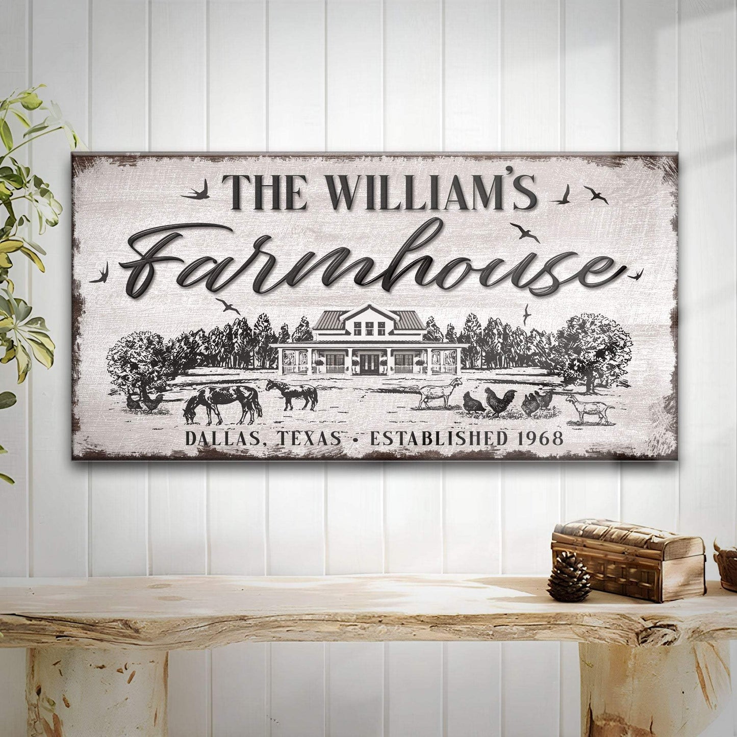 Custom Farmhouse Sign - Tailored Canvases - Flyclothing LLC