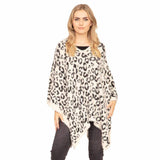 Warm Cozy Leopard Printed Poncho Animal Pattern Poncho - Madeline Love - Flyclothing LLC