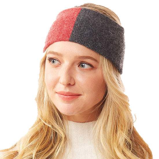 Warm Two Tone Earmuff Headband Ear Warmer - Madeline Love - Flyclothing LLC