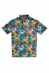 The Warm Up | Black and Neon Men’s Polo - Shinesty