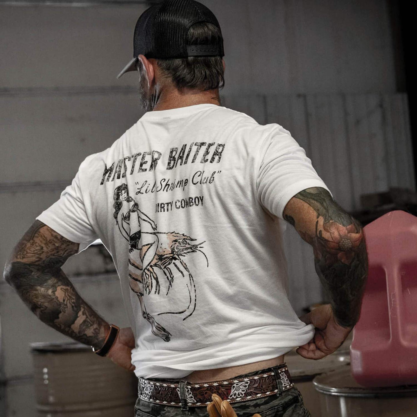 Master Baiter "Lil Shrimp Club" Men's T-Shirt - DIRTY COWBOY USA - Flyclothing LLC