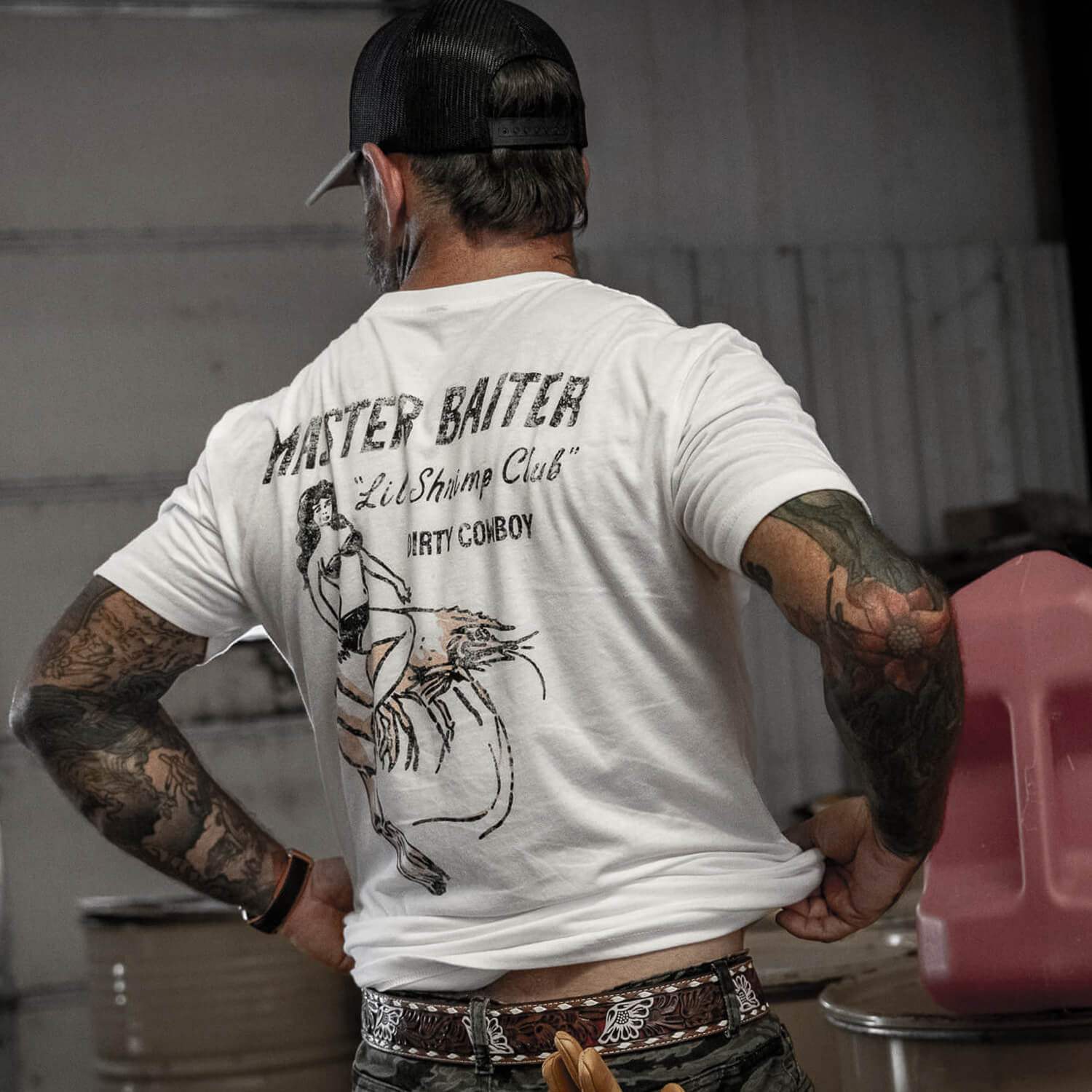 Master Baiter "Lil Shrimp Club" Men's T-Shirt - DIRTY COWBOY USA - Flyclothing LLC