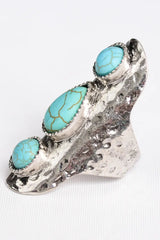 Waterfall Droplet Turquoise Stone Ring💍