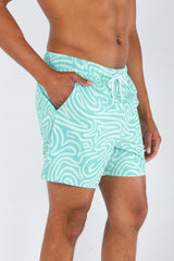 The Water Park | Neon Abstract Line Ball Hammock® Pouch 5" Swim Trunks - Shinesty - Flyclothing LLC