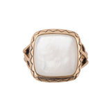 Wave of White Mother of Pearl Golden Ring - Barse Jewelry