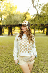 Western Checkers Raw Crop Graphic - Wild Junkie - Flyclothing LLC