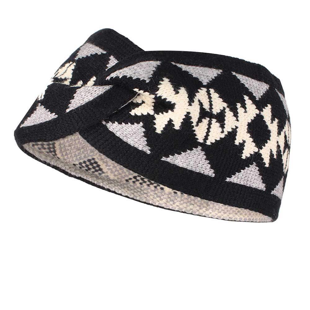 Western Knit Elastic Headband Ear Warmer Headwrap - Madeline Love - Flyclothing LLC