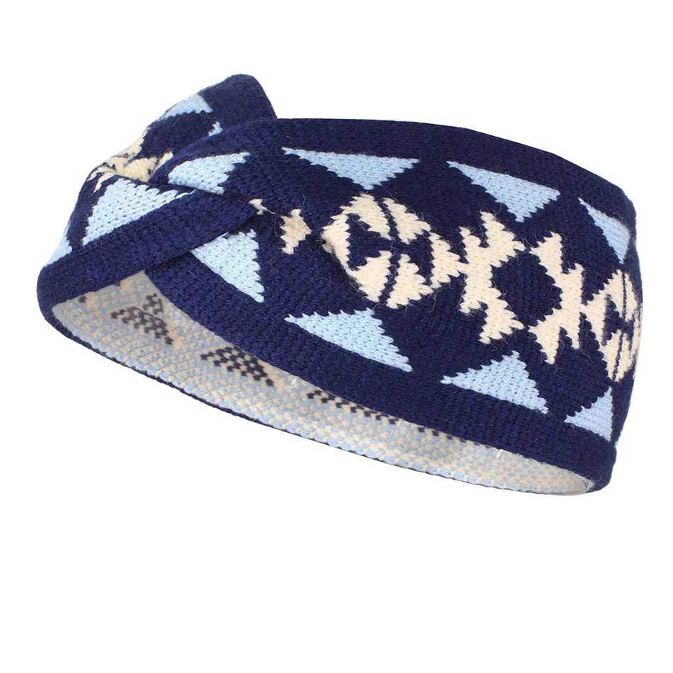 Western Knit Elastic Headband Ear Warmer Headwrap - Madeline Love - Flyclothing LLC