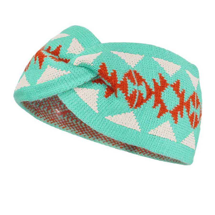 Western Knit Elastic Headband Ear Warmer Headwrap - Madeline Love - Flyclothing LLC