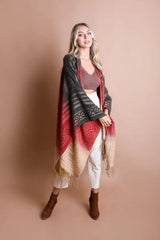 Western Style Colorblend Tassel Serape - Boho Clothing and Accessories - Flyclothing LLC