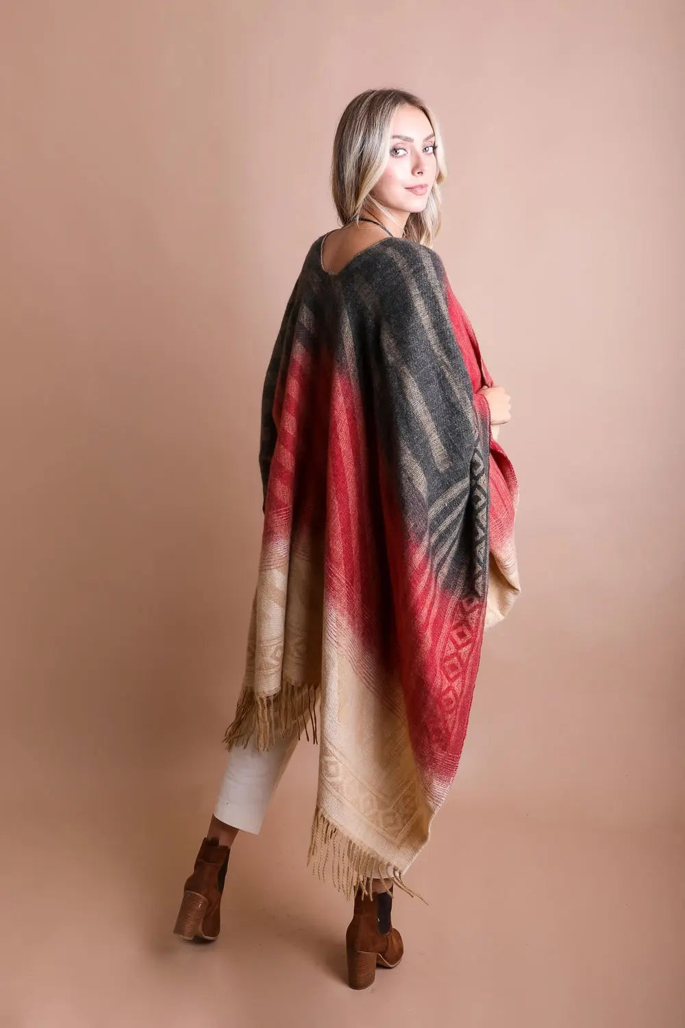 Western Style Colorblend Tassel Serape - Boho Clothing and Accessories - Flyclothing LLC