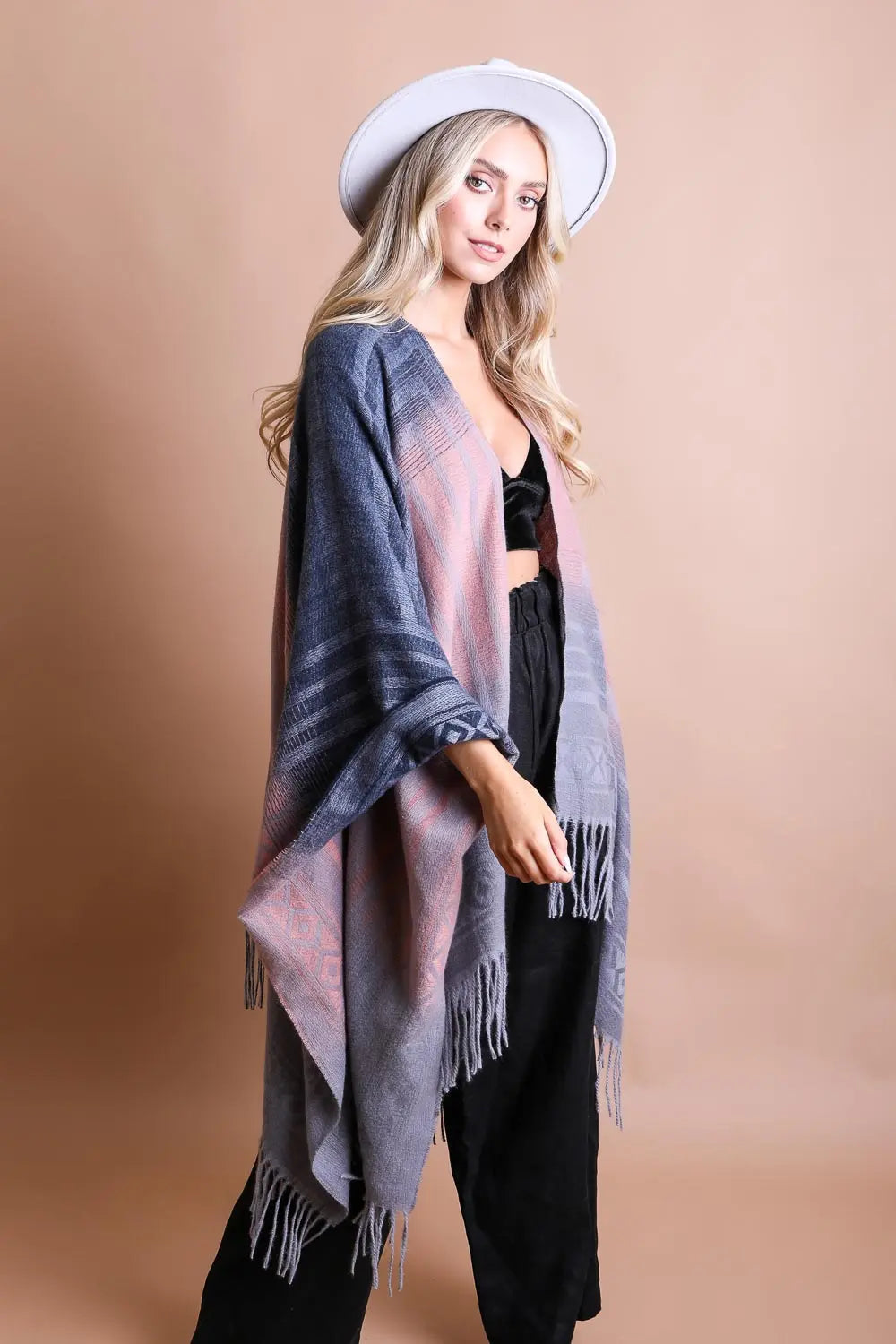 Western Style Colorblend Tassel Serape - Boho Clothing and Accessories - Flyclothing LLC