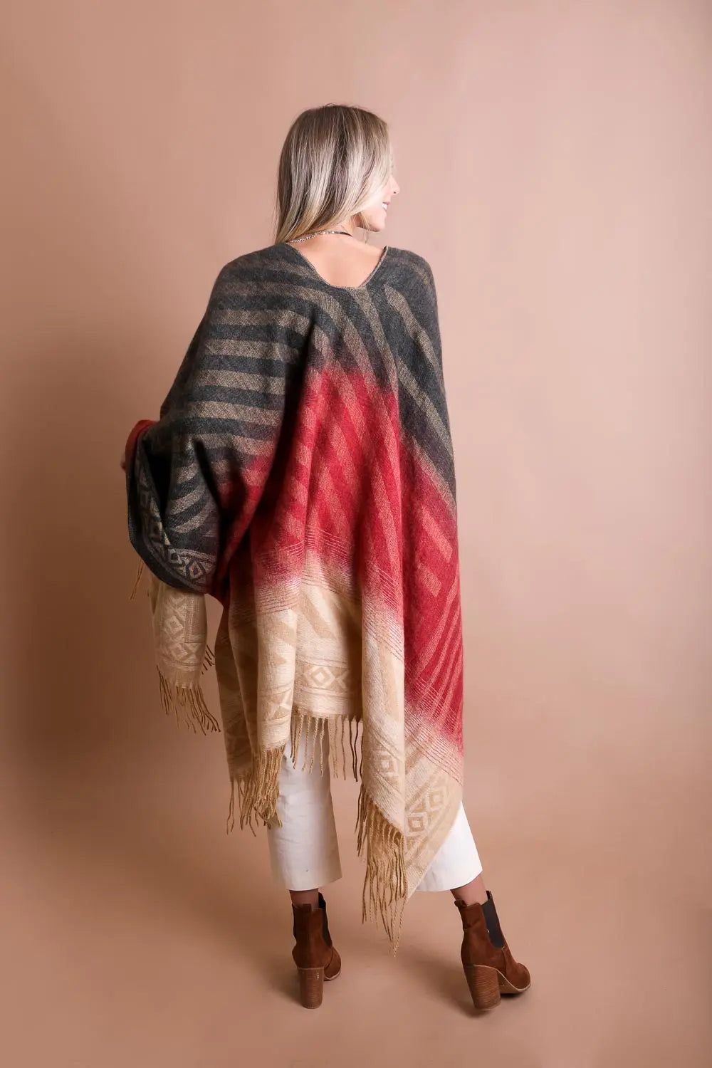 Western Style Colorblend Tassel Serape - Boho Clothing and Accessories - Flyclothing LLC