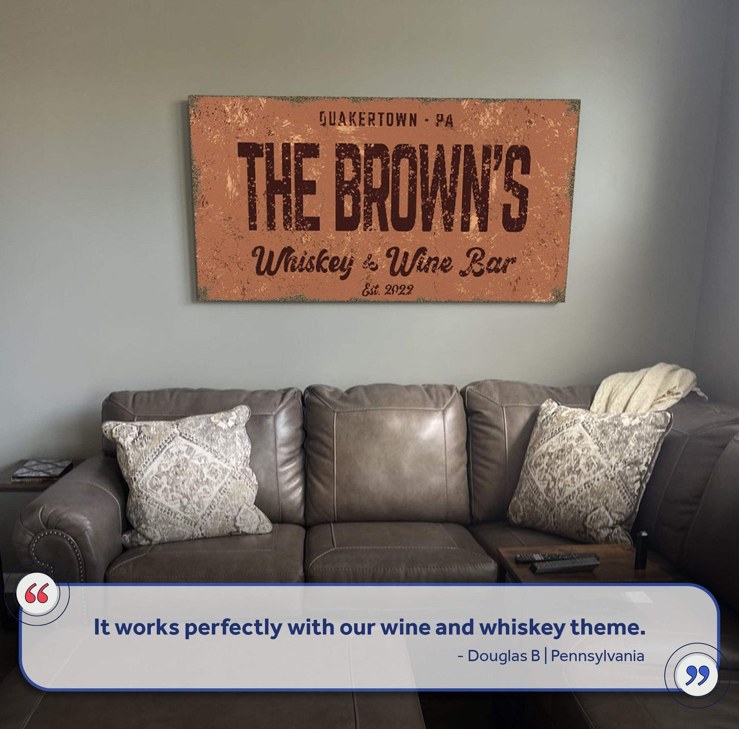 Whiskey And Wine Bar Sign II - Tailored Canvases - Flyclothing LLC