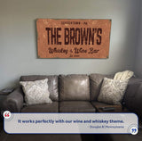Whiskey And Wine Bar Sign II - Tailored Canvases - Flyclothing LLC