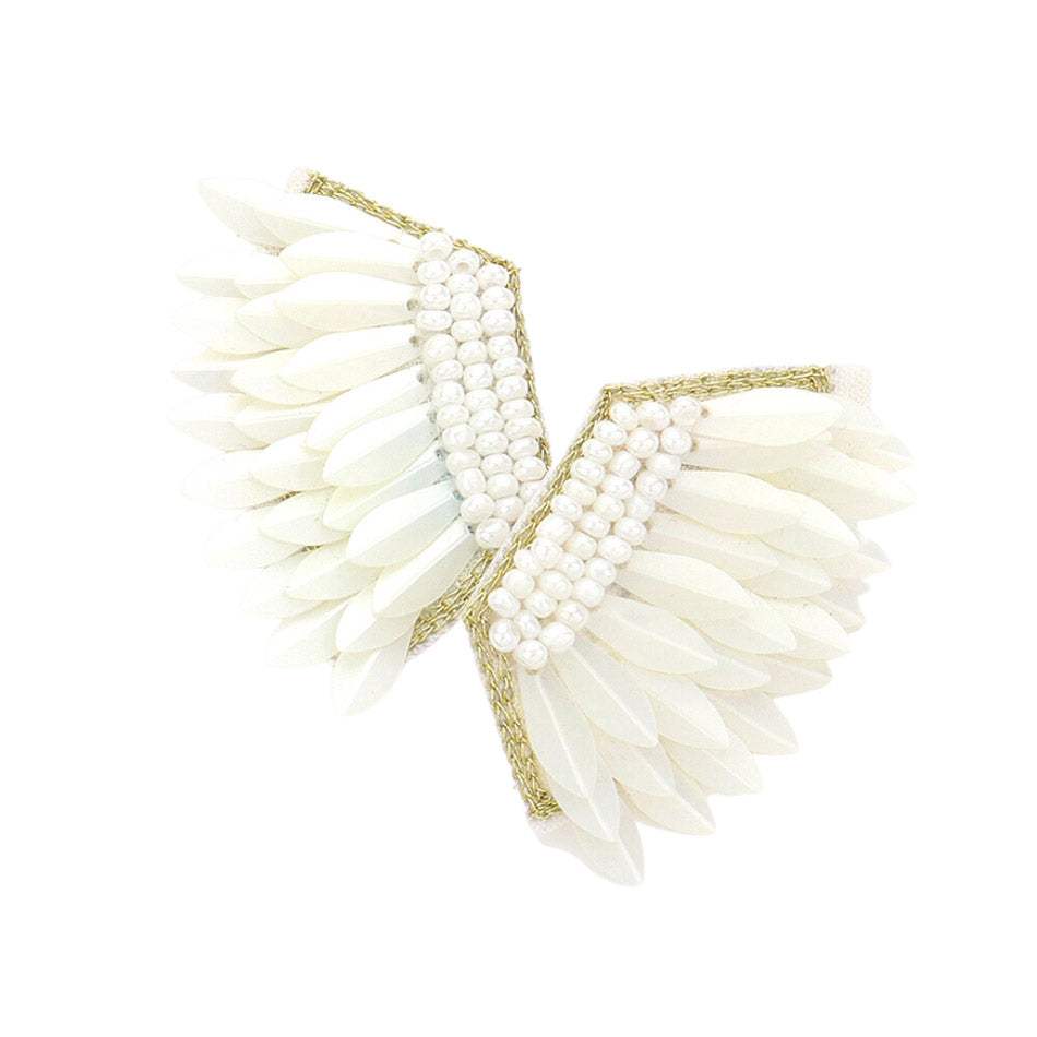 Felt Back Boho Fringe Beaded Earrings - Madeline Love - Flyclothing LLC