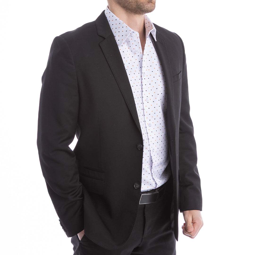 goTIELESS Ultimate Dress Shirt (White/Royal Palm)