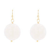 White Druzy Drop Earring